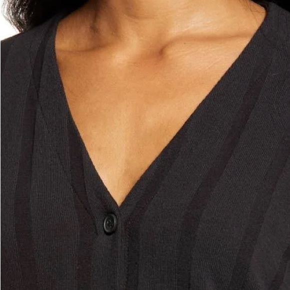 Madewell - Ribbed Sweater-Knit Cardigan in Black - Picture 4 of 6